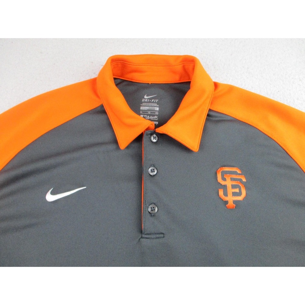Nike San Francisco Giants Polo Shirt Mens XL MLB‎ Baseball Dri Fit Authentic - Picture 2 of 8